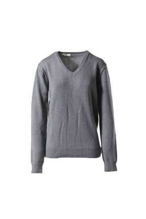 G CLASSIC V-NECK SLIM KNIT PULLOVER / GRY