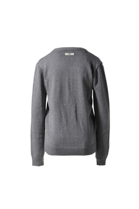 G CLASSIC V-NECK SLIM KNIT PULLOVER / GRY