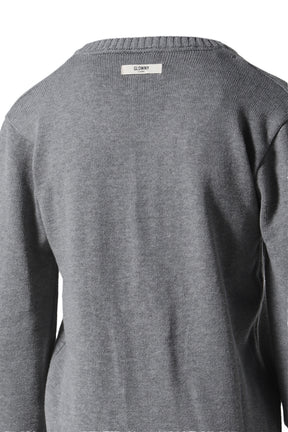 G CLASSIC V-NECK SLIM KNIT PULLOVER / GRY