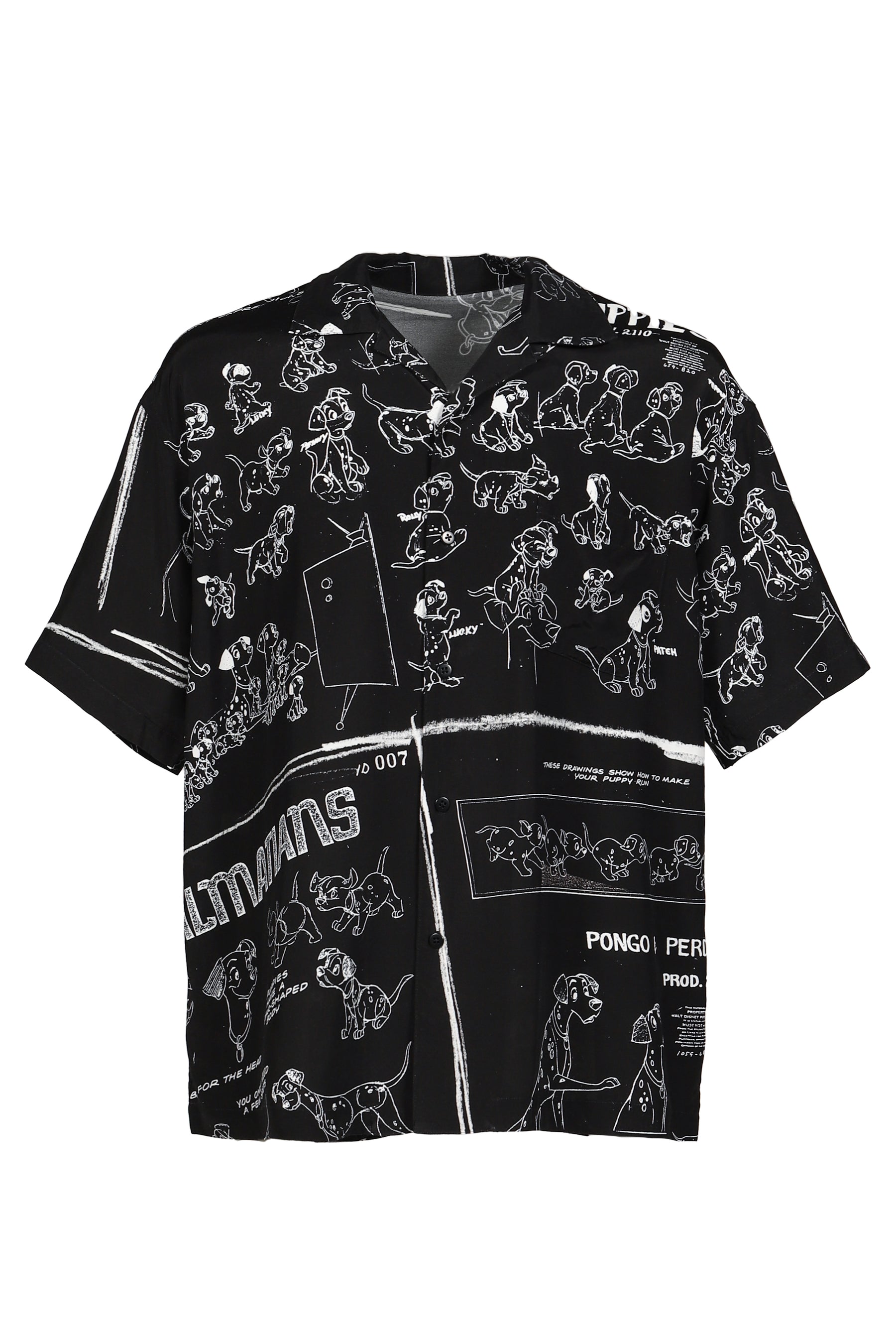 DISNEY MS / PC ALOHA COLLECTION ALOHA SHIRT / 101 DALMATIANS / BLK