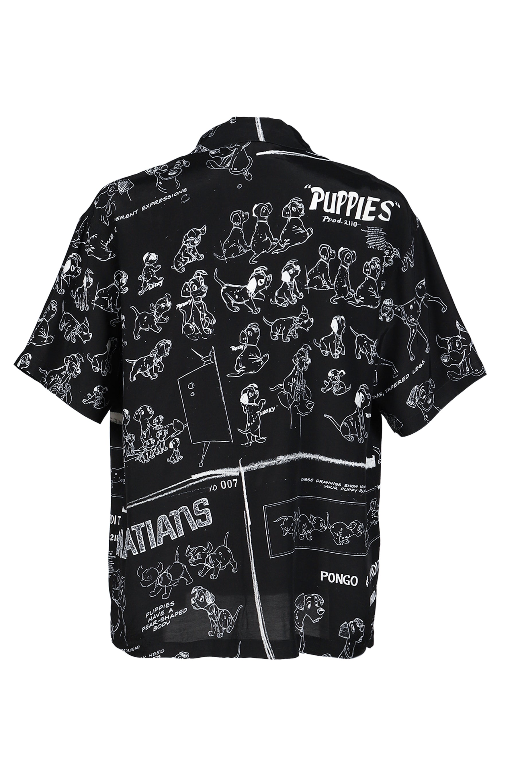 DISNEY MS / PC ALOHA COLLECTION ALOHA SHIRT / 101 DALMATIANS / BLK