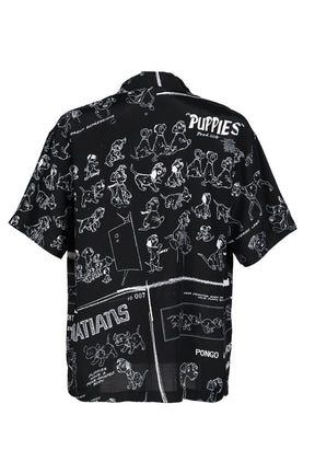 DISNEY MS / PC ALOHA COLLECTION ALOHA SHIRT / 101 DALMATIANS / BLK