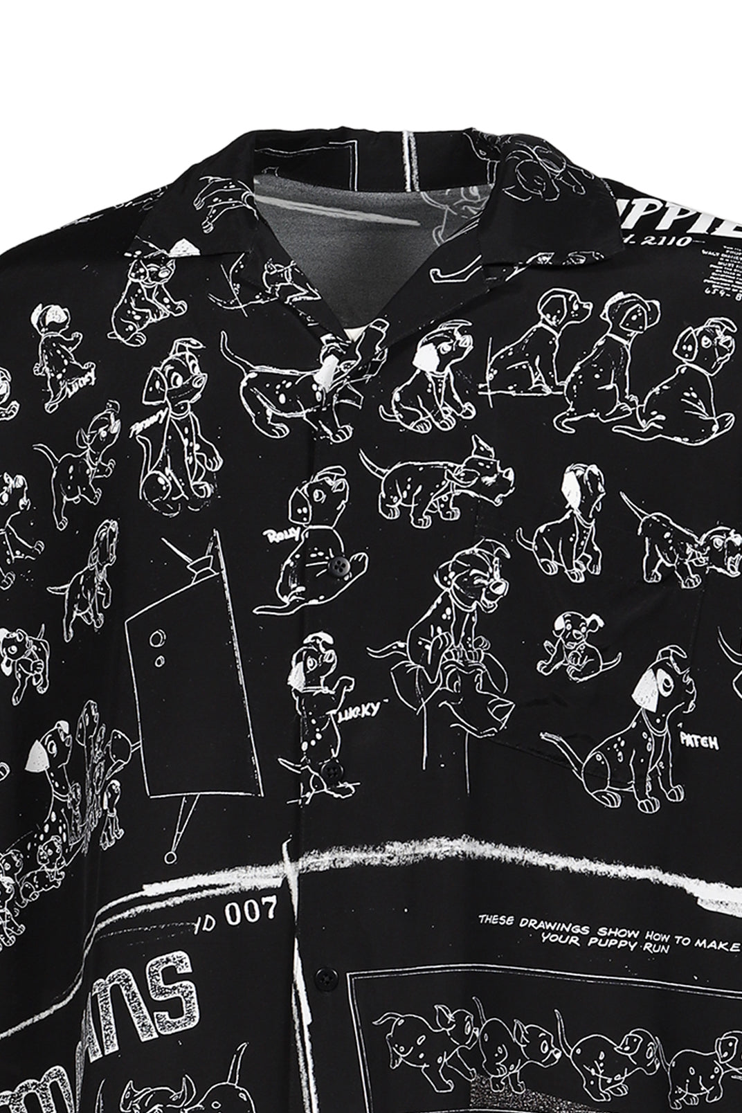 DISNEY MS / PC ALOHA COLLECTION ALOHA SHIRT / 101 DALMATIANS / BLK