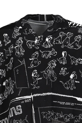 DISNEY MS / PC ALOHA COLLECTION ALOHA SHIRT / 101 DALMATIANS / BLK