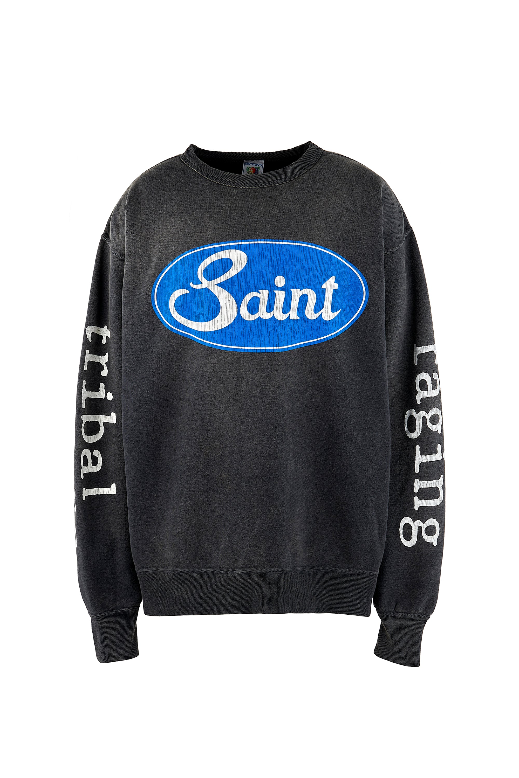 SaintMichaelSAINT Mxxxxxx セントマイケル FW23 CRW N SWT/TRIVAL WARS / BLK - NUBIAN スウェット