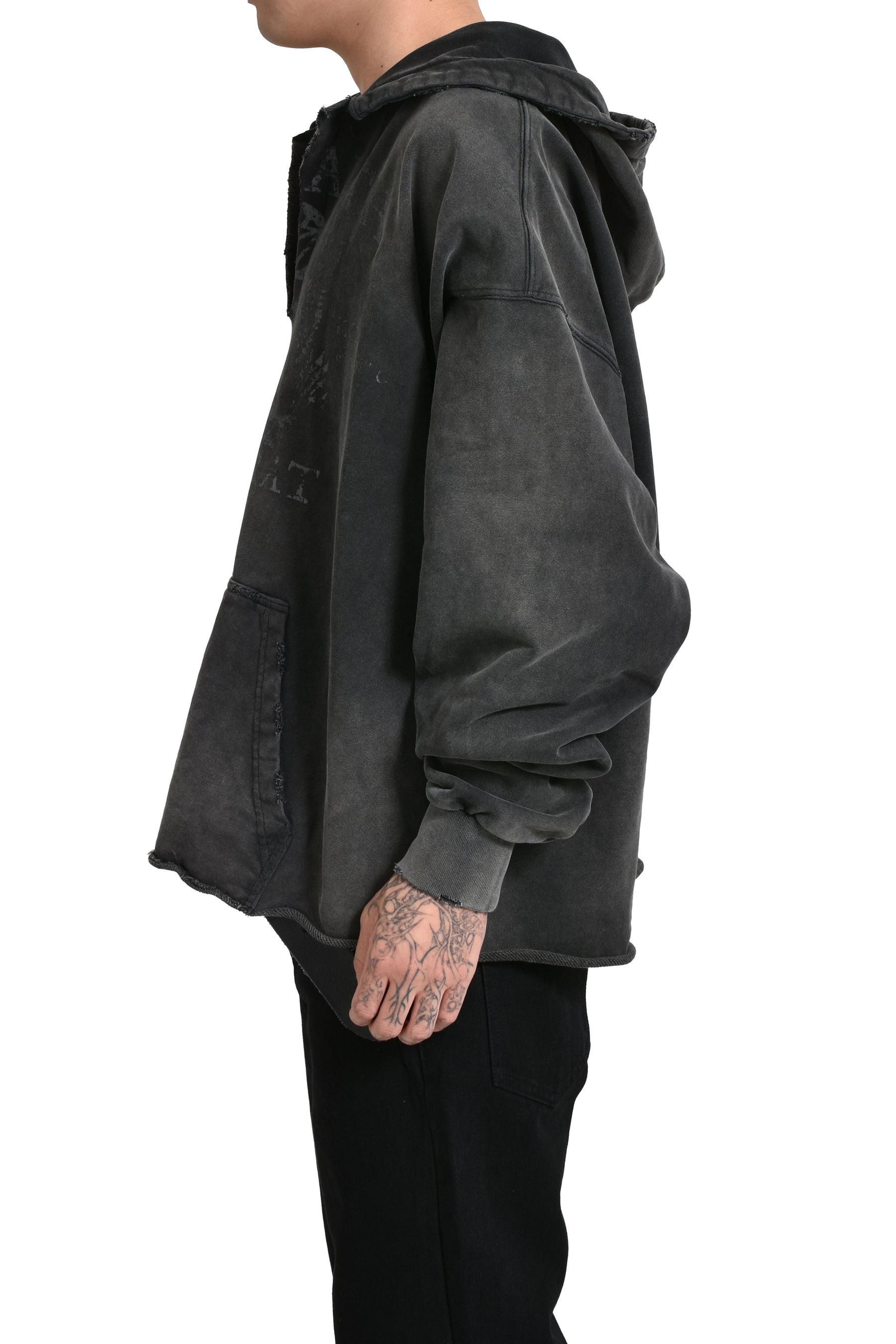 LOOSE FIT HOODIE / BLK