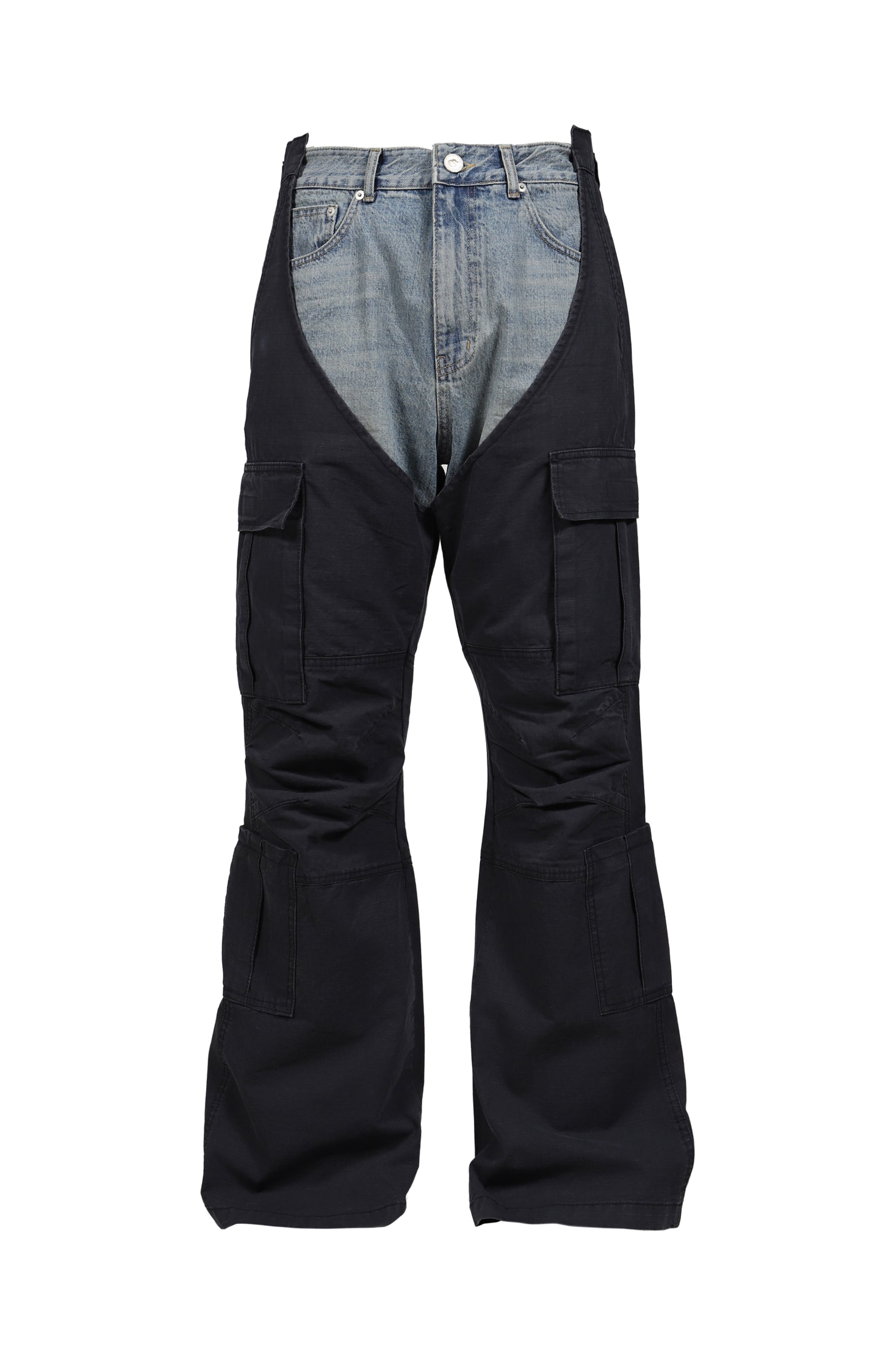 BIKER CARGO DENIM PANTS / BLU & NVY