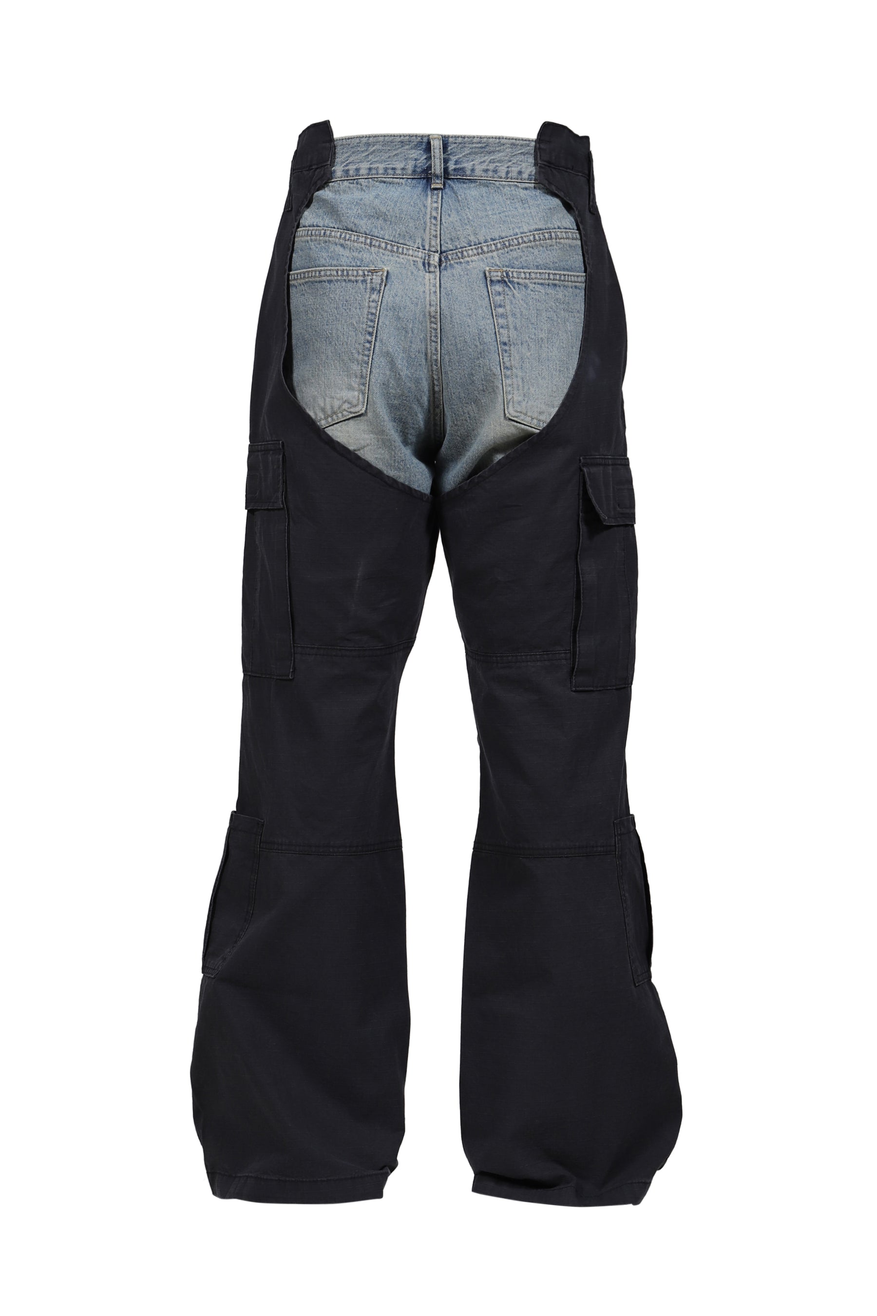 BIKER CARGO DENIM PANTS / BLU & NVY