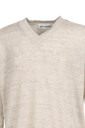 RUE V-NECK / SOFT ECRU CYCLONE