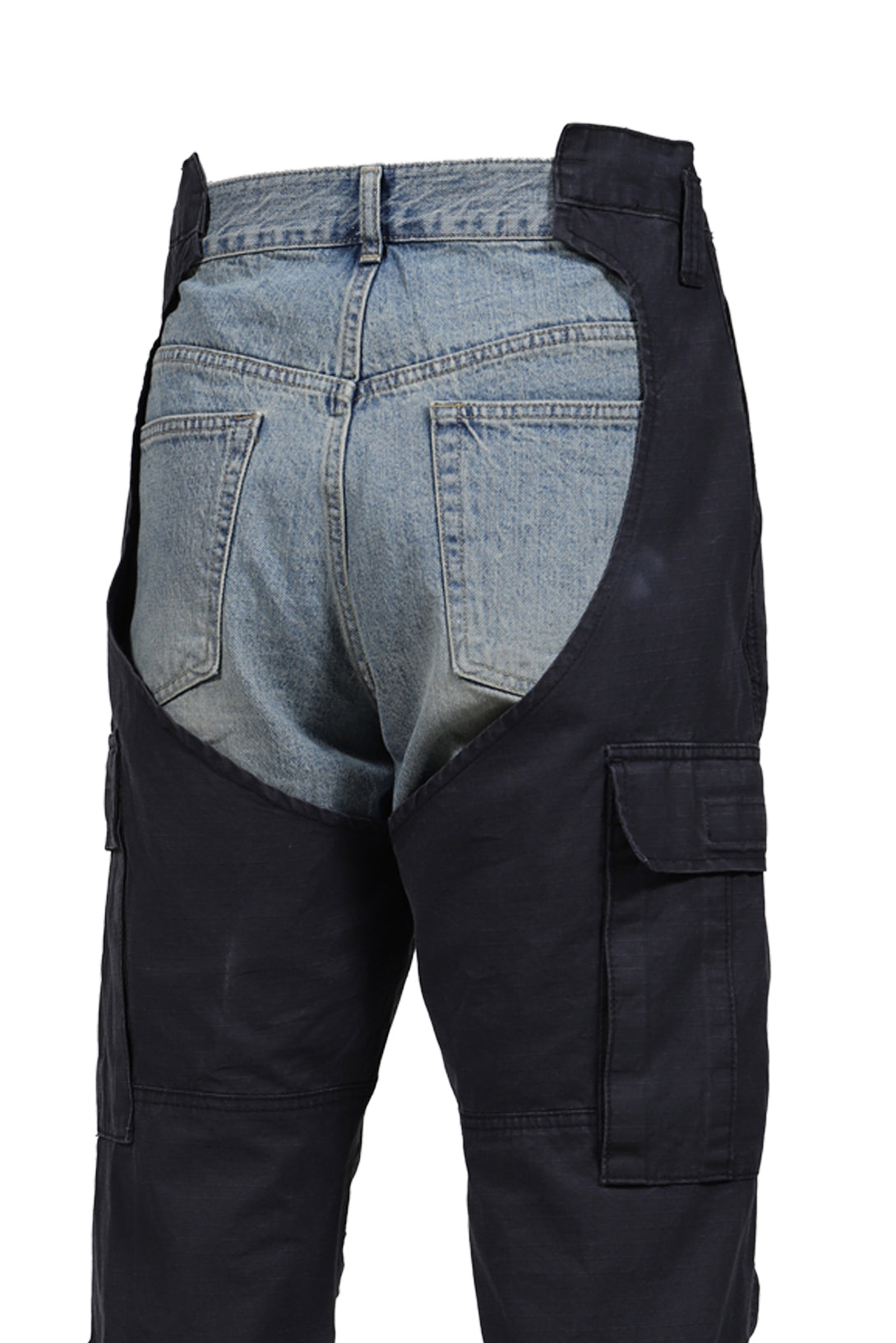 BIKER CARGO DENIM PANTS / BLU & NVY