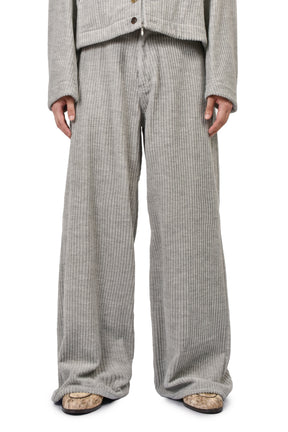 CORDUROY WIDE TROUSERS / HEATHER GRY