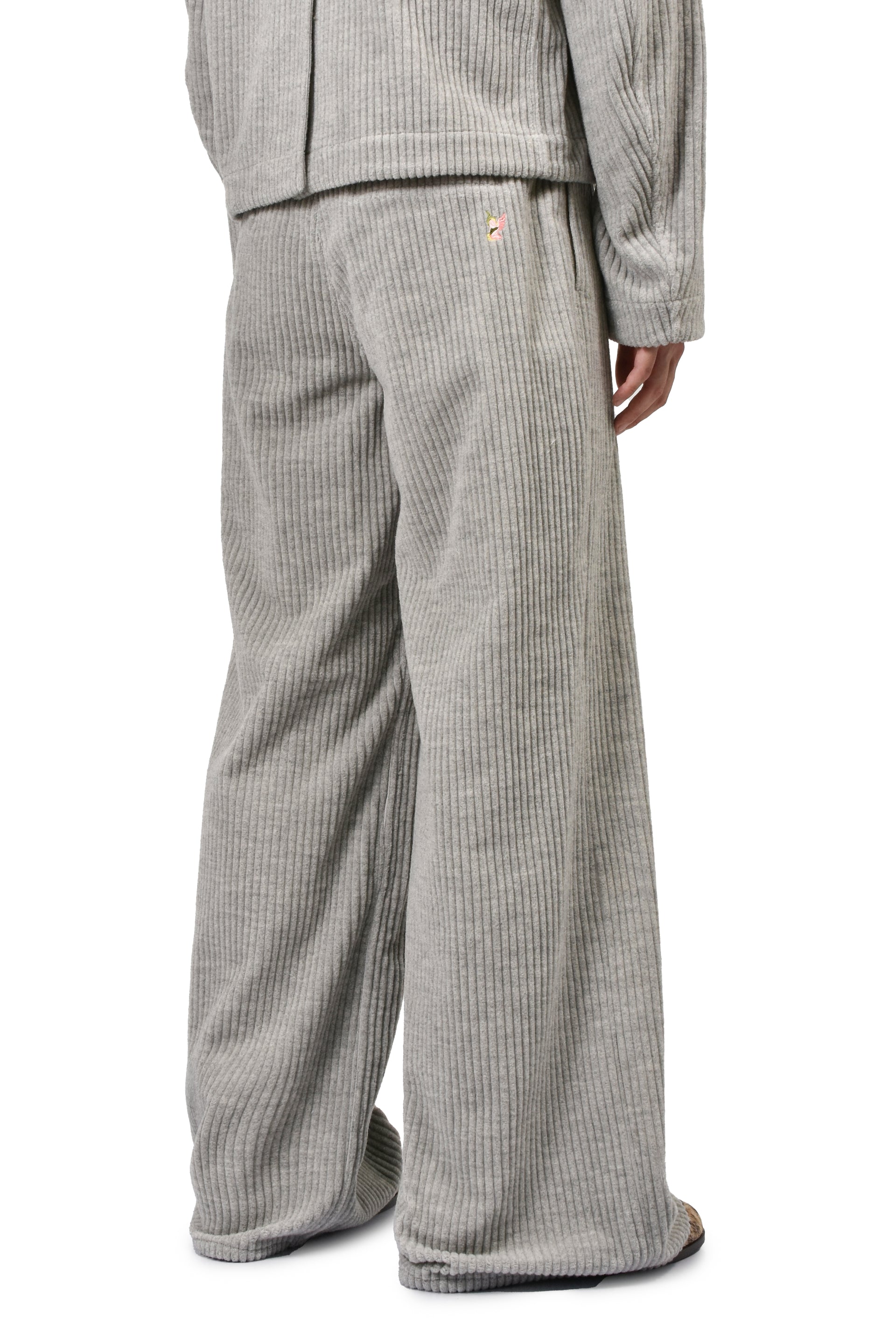 CORDUROY WIDE TROUSERS / HEATHER GRY