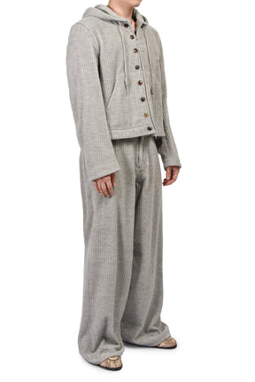 CORDUROY WIDE TROUSERS / HEATHER GRY