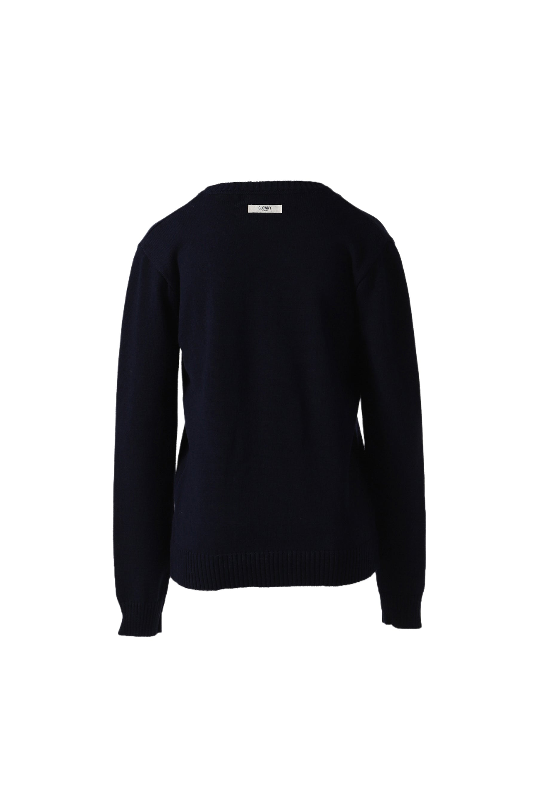 G CLASSIC V-NECK SLIM KNIT PULLOVER / NVY