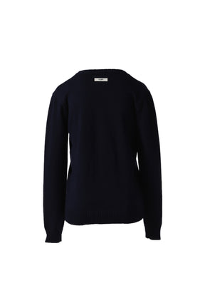 G CLASSIC V-NECK SLIM KNIT PULLOVER / NVY