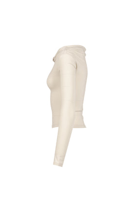 FLOW NECK DRAPE LONG SLEEVE / BEG