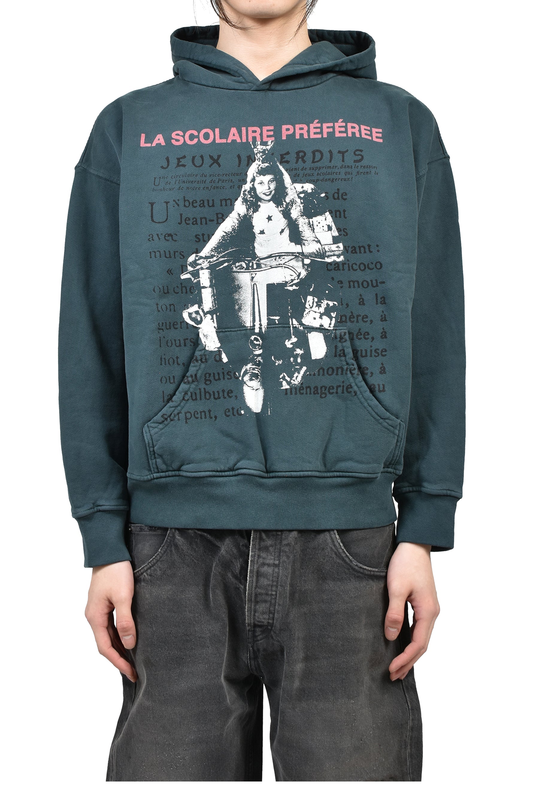 LA SCOLAIRE PR_F_REE HOODIE / DARK FOREST GRN