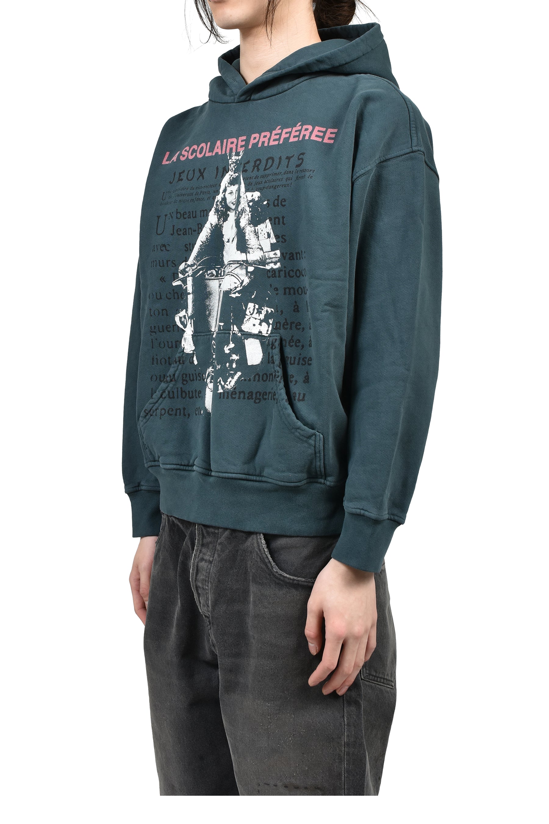 LA SCOLAIRE PR_F_REE HOODIE / DARK FOREST GRN