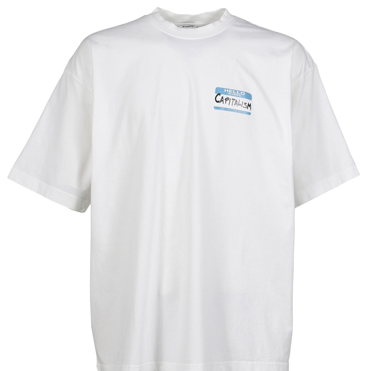 VETEMENTS ヴェトモン SS26 STICKER T-SHIRT / WHT - NUBIAN ヌビアン