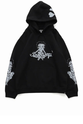 BOXY FIT HOODIE / MONOCHROME