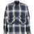 TECH SPORTS OPEN COLLAR SHIRT L/S BIG TARTAN / D.NVY