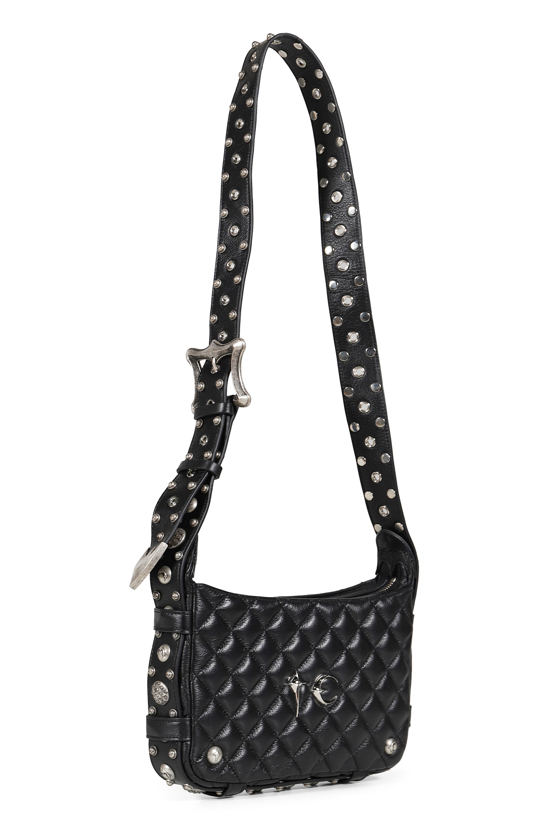 ANGELS QUILTED BELT BAG / BLACK 