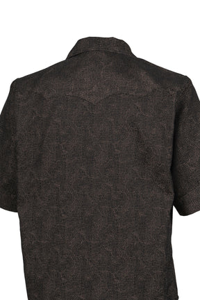 S/S WESTERN SHIRT - MICRO SHADOW PLAID / BRW