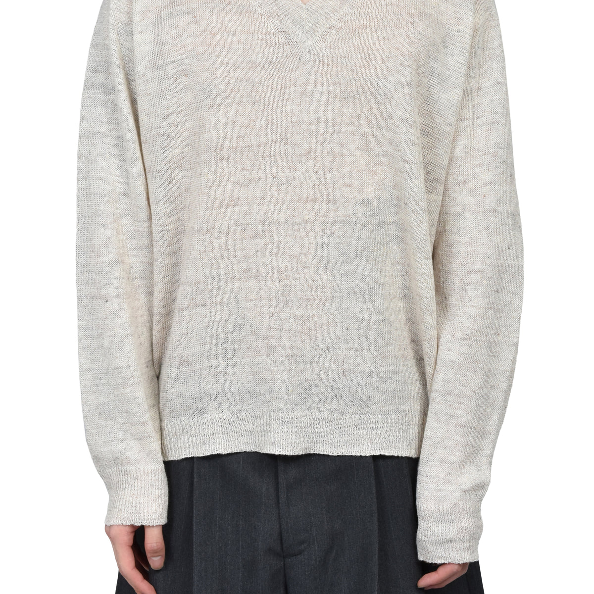 OUR LEGACY アワーレガシー SS26 RUE V-NECK / SOFT ECRU CYCLONE