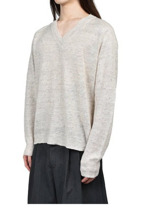 RUE V-NECK / SOFT ECRU CYCLONE