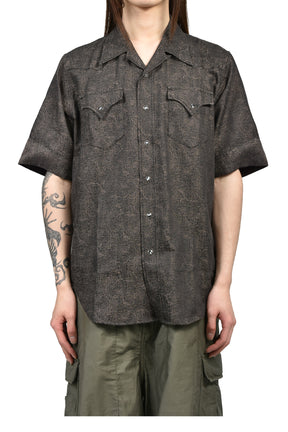 Needles S/S WESTERN SHIRT - MICRO SHADOW PLAID / BRW