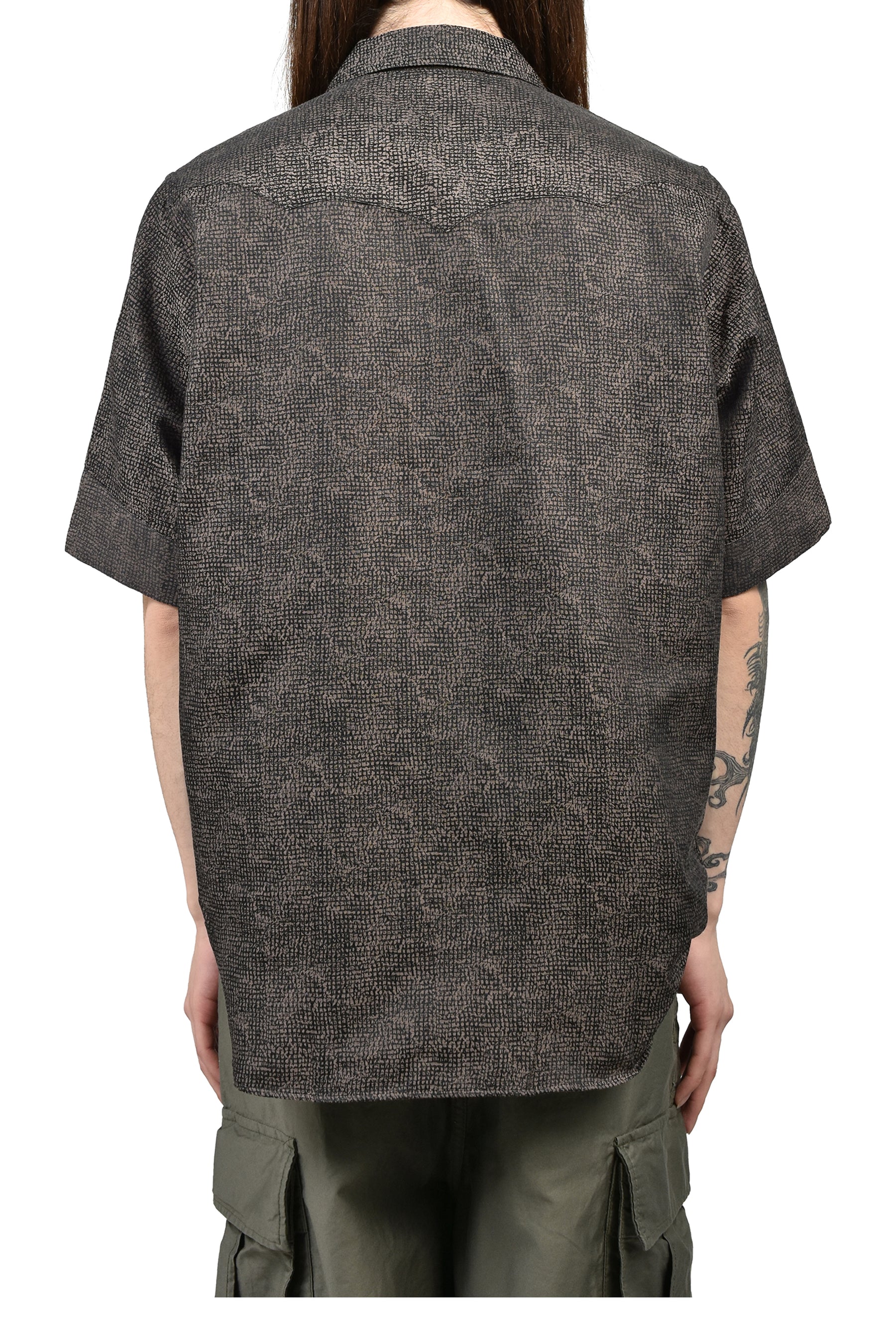 Needles S/S WESTERN SHIRT - MICRO SHADOW PLAID / BRW