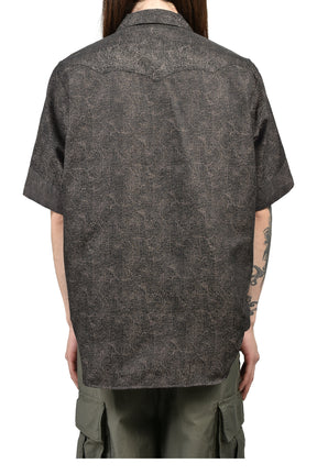 Needles S/S WESTERN SHIRT - MICRO SHADOW PLAID / BRW