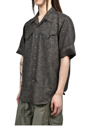 Needles S/S WESTERN SHIRT - MICRO SHADOW PLAID / BRW