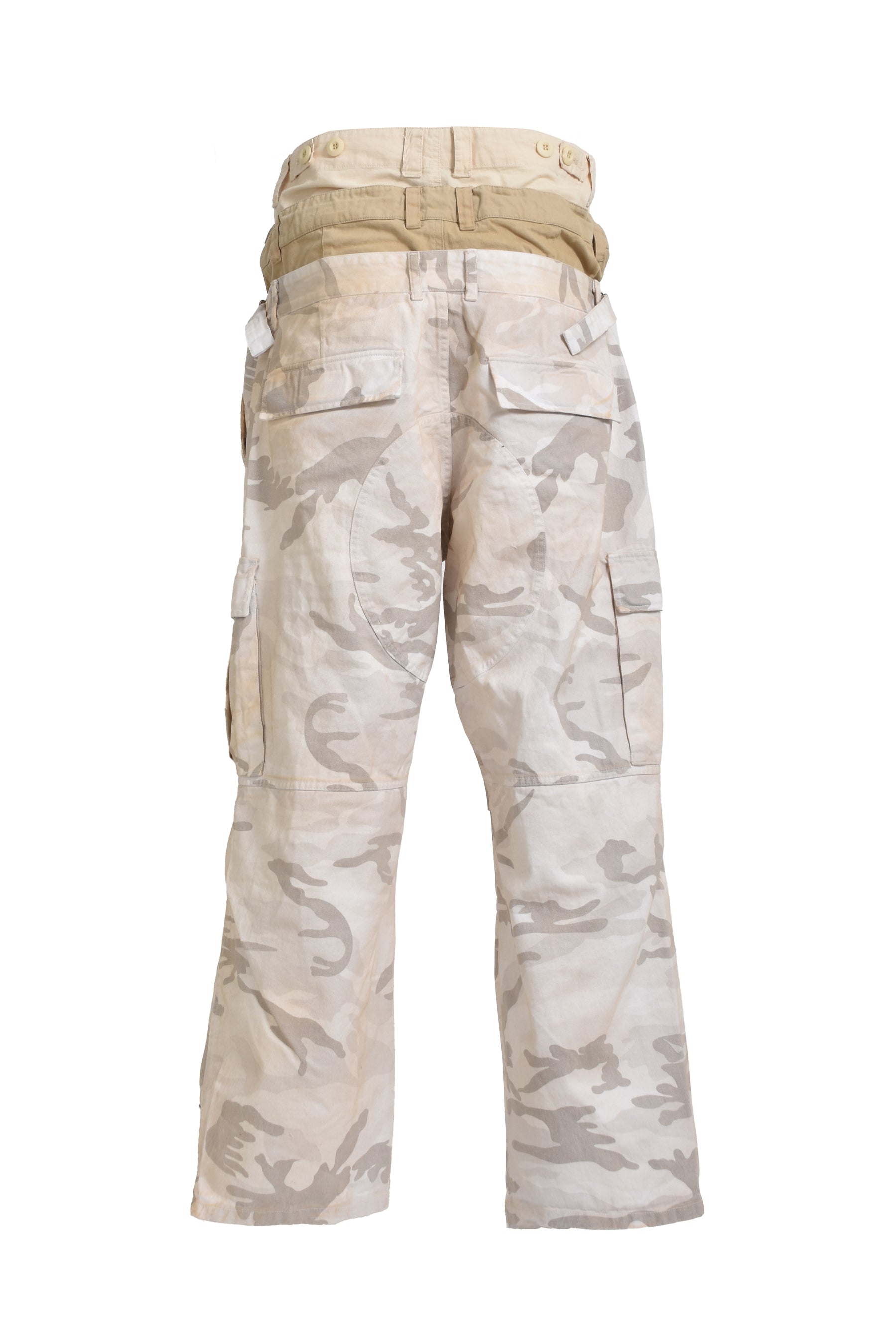 3 LAYERD CARGO PANTS / WHT CAMO