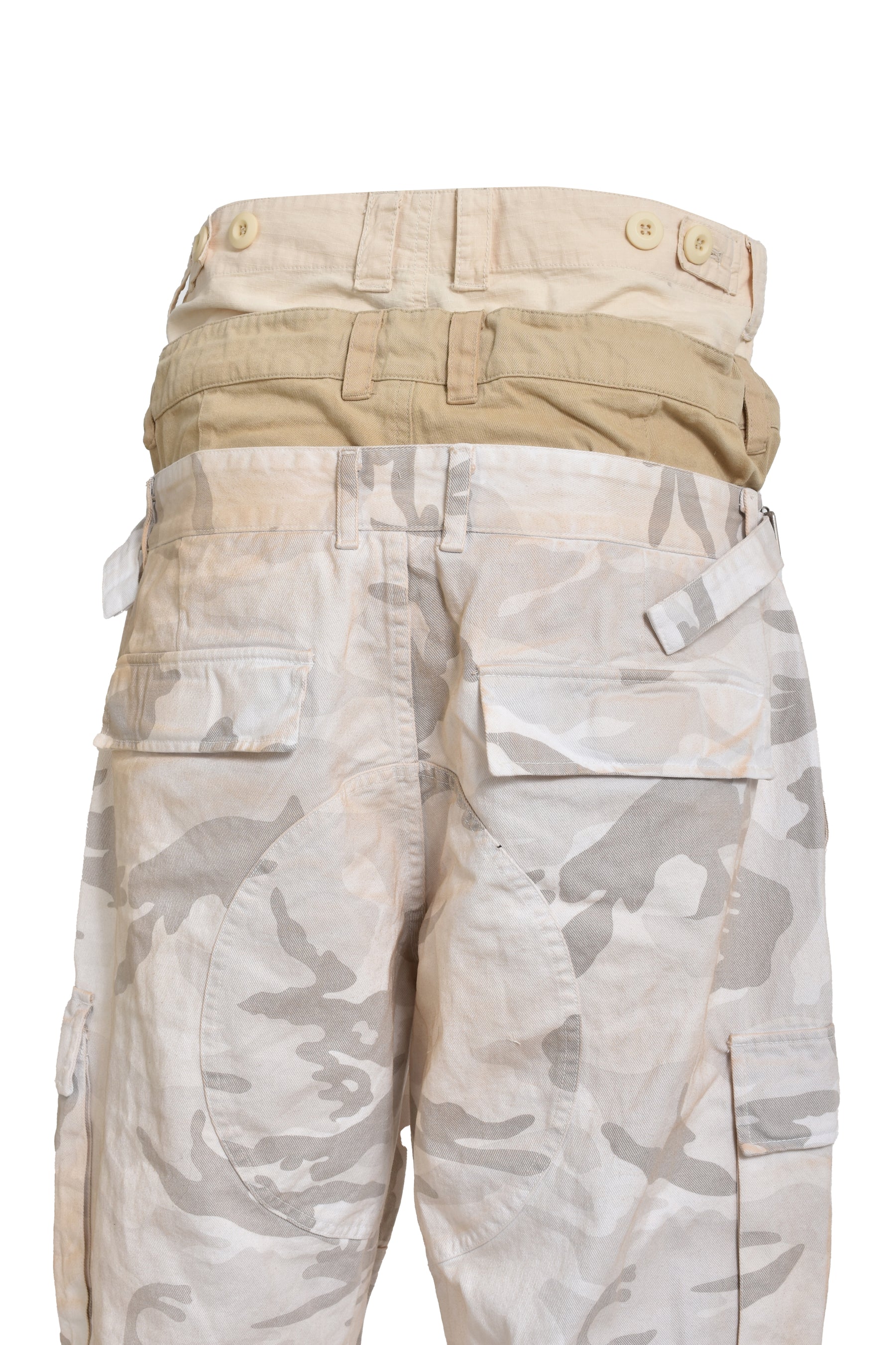 3 LAYERD CARGO PANTS / WHT CAMO