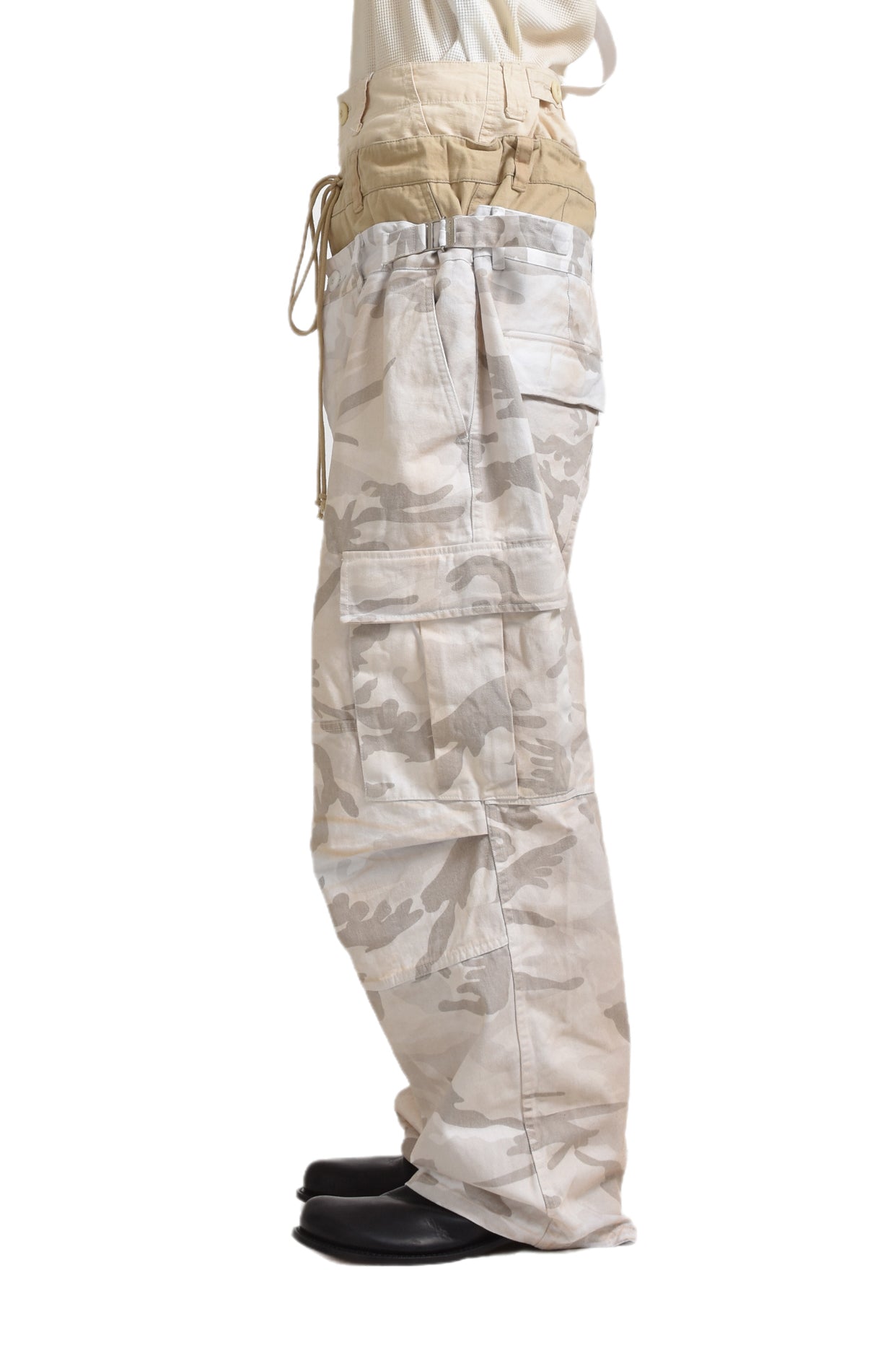 3 LAYERD CARGO PANTS / WHT CAMO