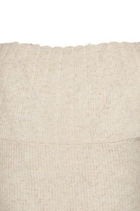 LINEN OFF-SHOULDER KNIT / BEG