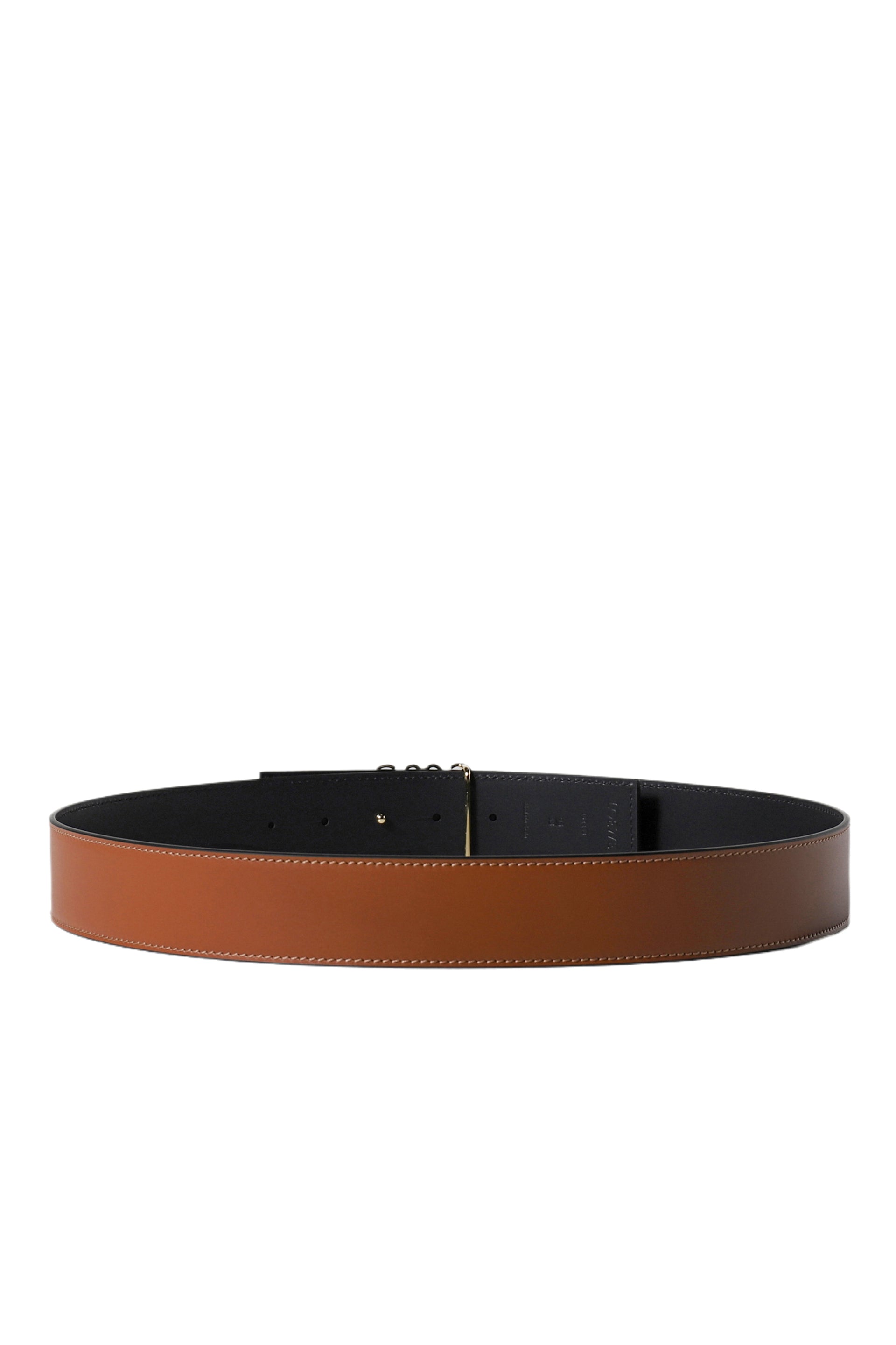 LOEWE REVERSIBLE ANAGRAM BELT 4CM / TAN BLK GLD