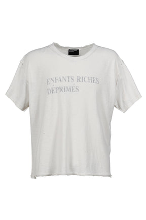 ENFANTS RICHES DÉPRIMÉS SS25 CLASSIC LOGO T-SHIRT / FADED WHT - NUBIAN