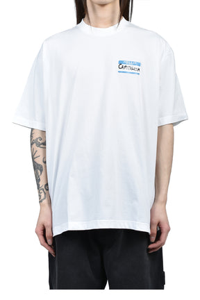 VETEMENTS STICKER T-SHIRT / WHT