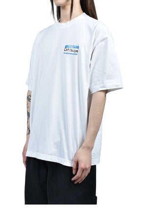 VETEMENTS STICKER T-SHIRT / WHT