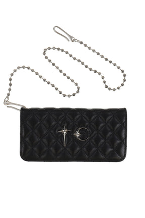 CHOPPER QUILTED LONG WALLET / BLK