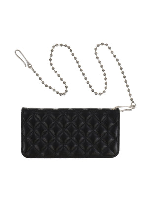 CHOPPER QUILTED LONG WALLET / BLK