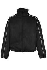 SIGNTATURE MODERN TRACK JACKET W/ PIPING / VTG BLK