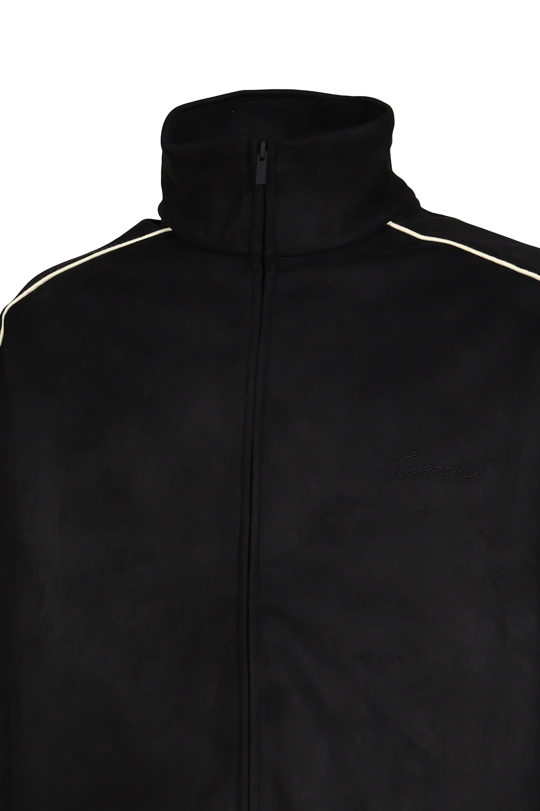 SIGNTATURE MODERN TRACK JACKET W/ PIPING / VTG BLK