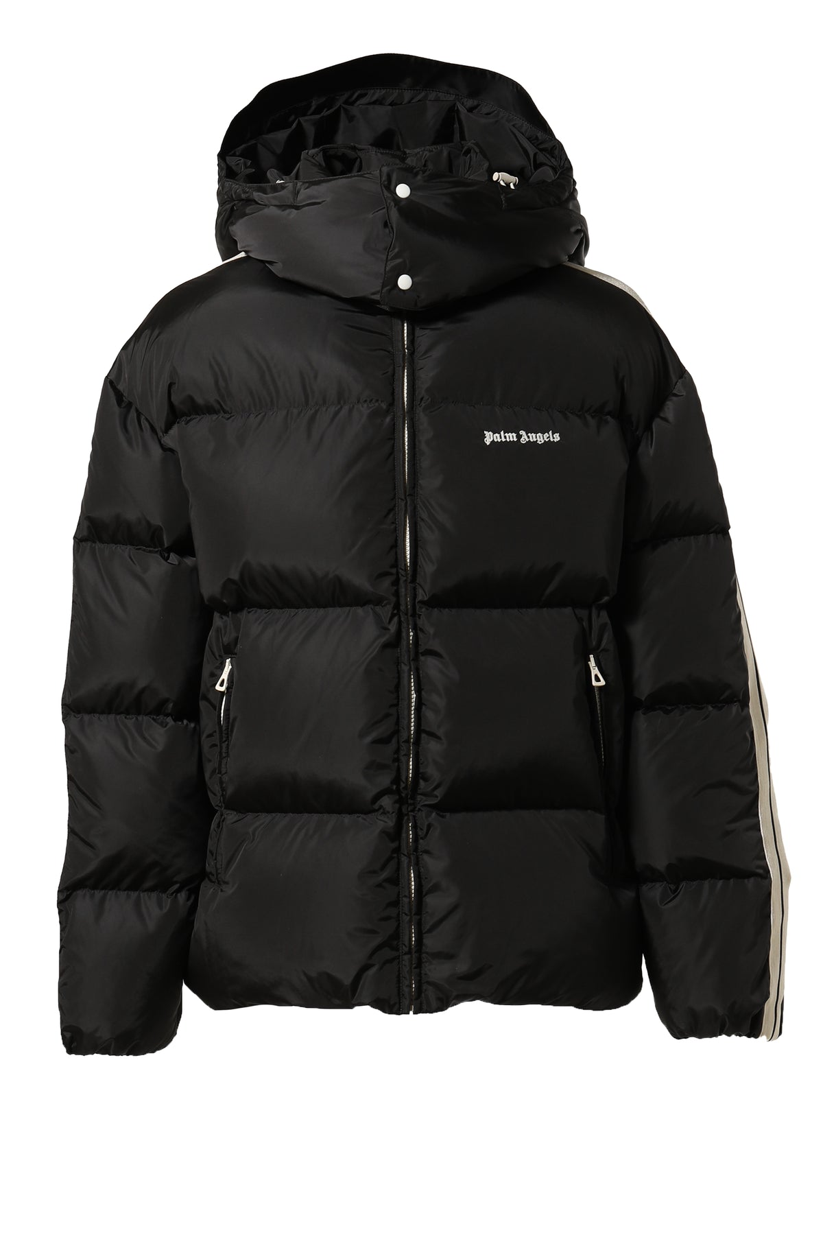Palm Angels HOODED TRACK DOWN JKT / BLK WHT