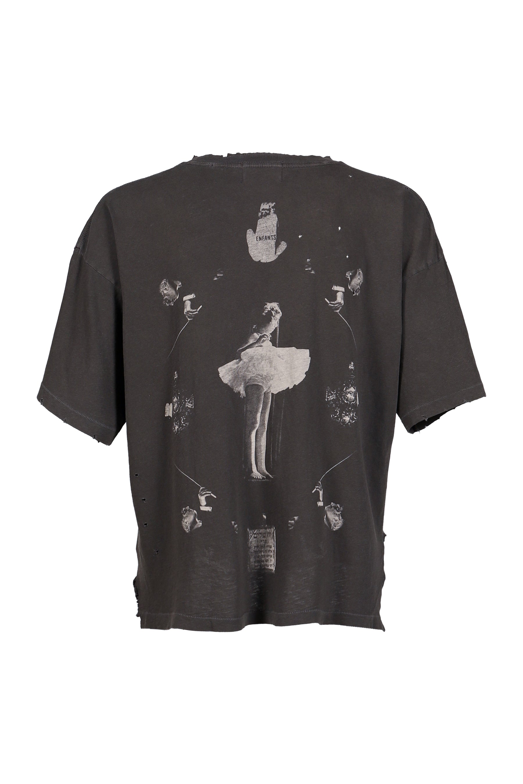 BED OF NAILS T-SHIRT / WASHED BLK