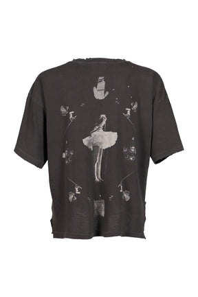 BED OF NAILS T-SHIRT / WASHED BLK
