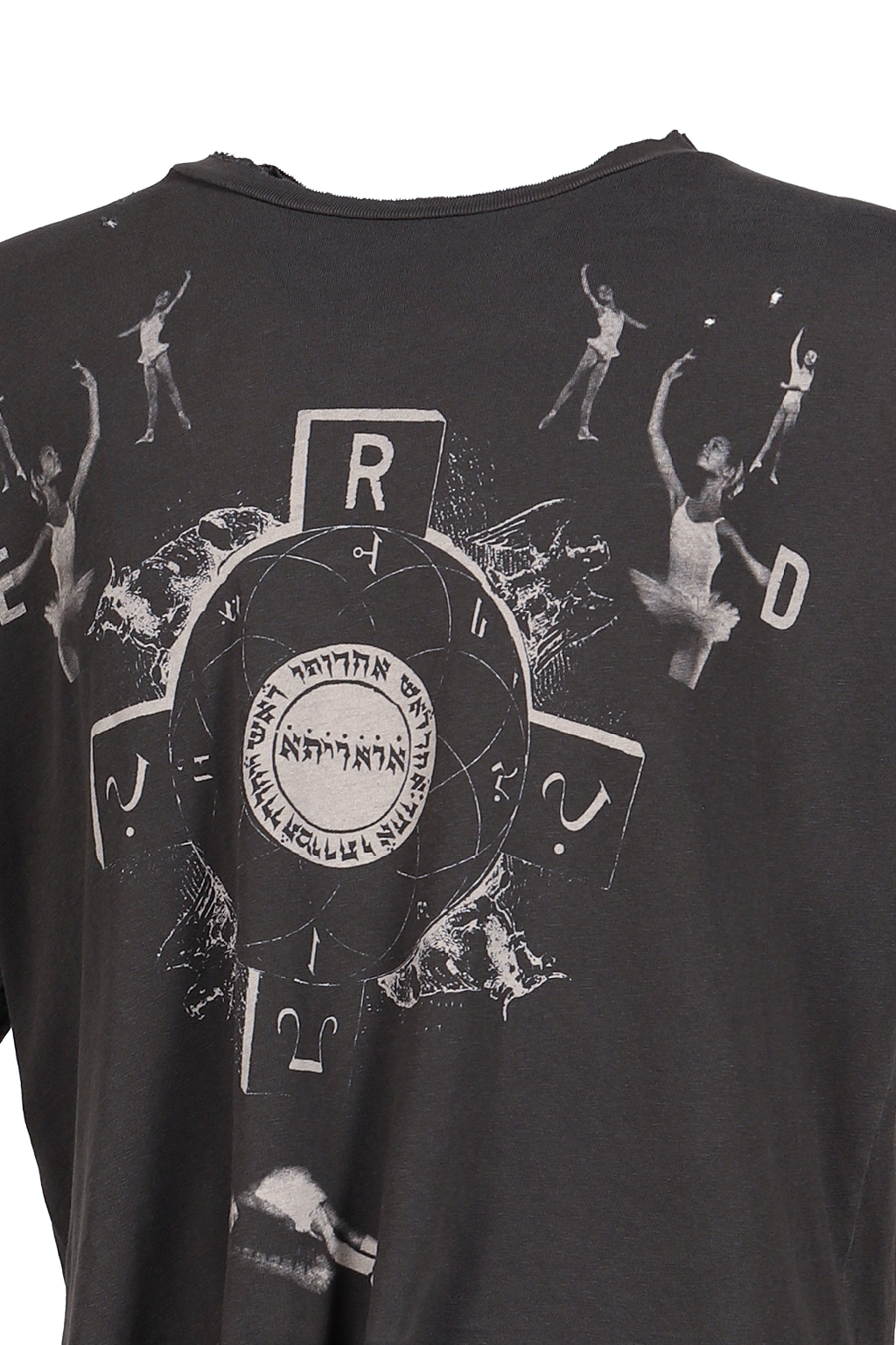 BED OF NAILS T-SHIRT / WASHED BLK