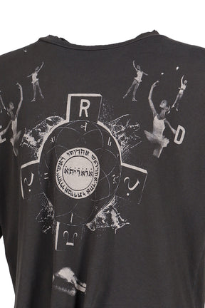 BED OF NAILS T-SHIRT / WASHED BLK